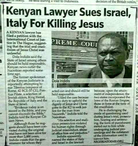 Sometimes I struggle to believe that Kenya is in Africa - they are always upto something creepy.