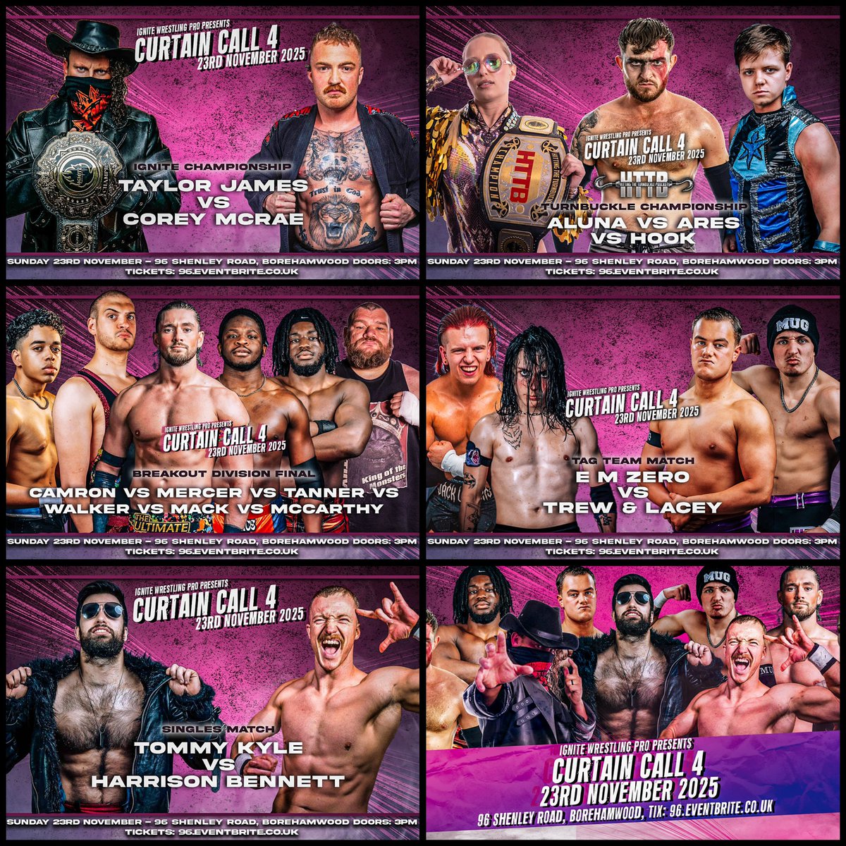 3 WEEKS TO GO!!!!

Our final show of the year is getting close🔥

5 matches announced so far and our final match, featuring a return and a debut, will be announced tomorrow!

🎟️ Tickets available here: eventbrite.co.uk/e/ignite-wrest…

🗓️ Nov 23rd

🏟️ 96 Shenley Road, Borehamwood