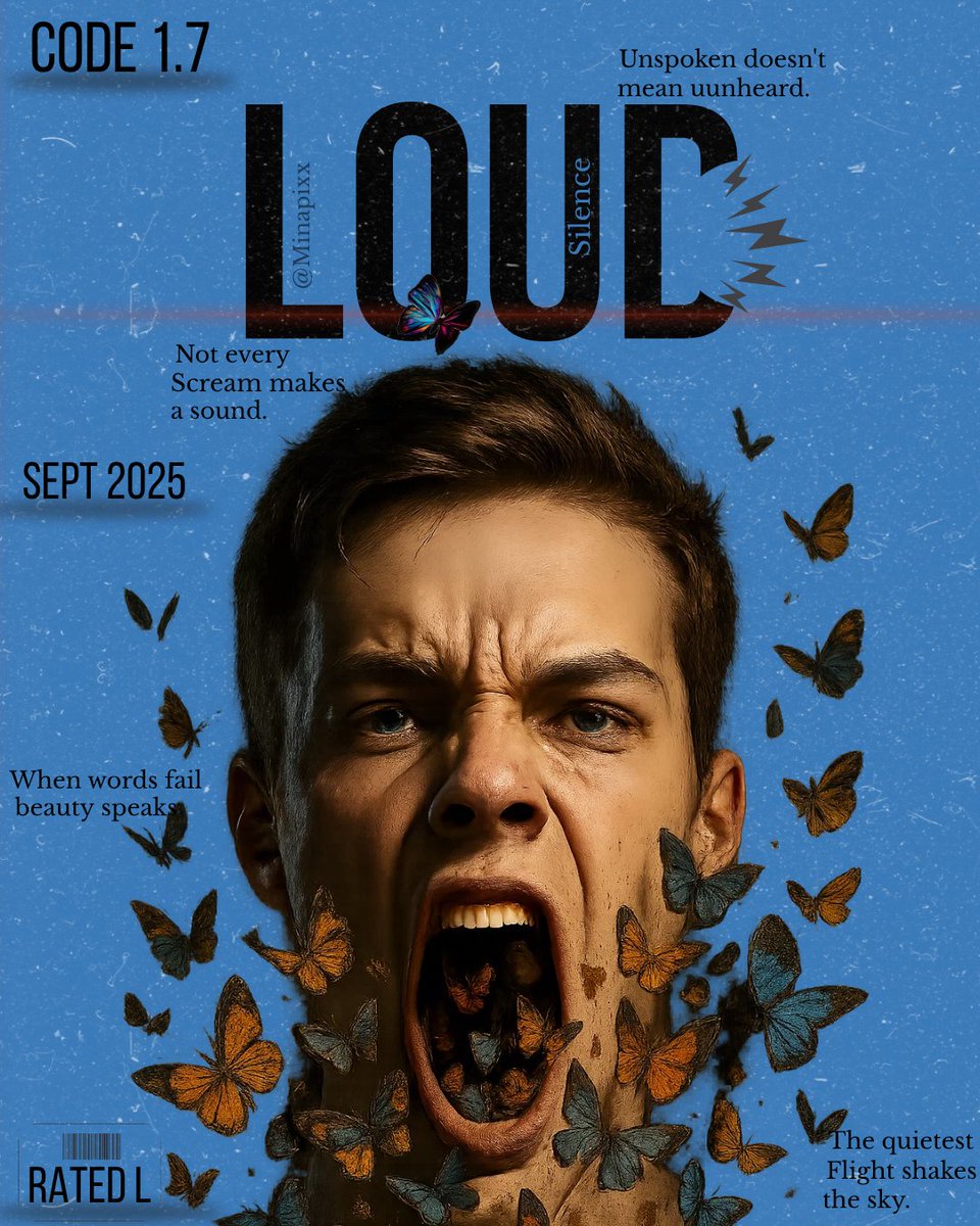 Minapixx's tweet image. Design isn’t just visuals ,it’s emotion in form.
Here’s one from my creative vault  LOUD Silence.
CinematicDesign 
#VisualPoetry #ConceptualArt #DesignStorytelling #CreativeExpression #PosterDesign #DigitalSurrealism #VisualNarrative #DesignMood #Hireme