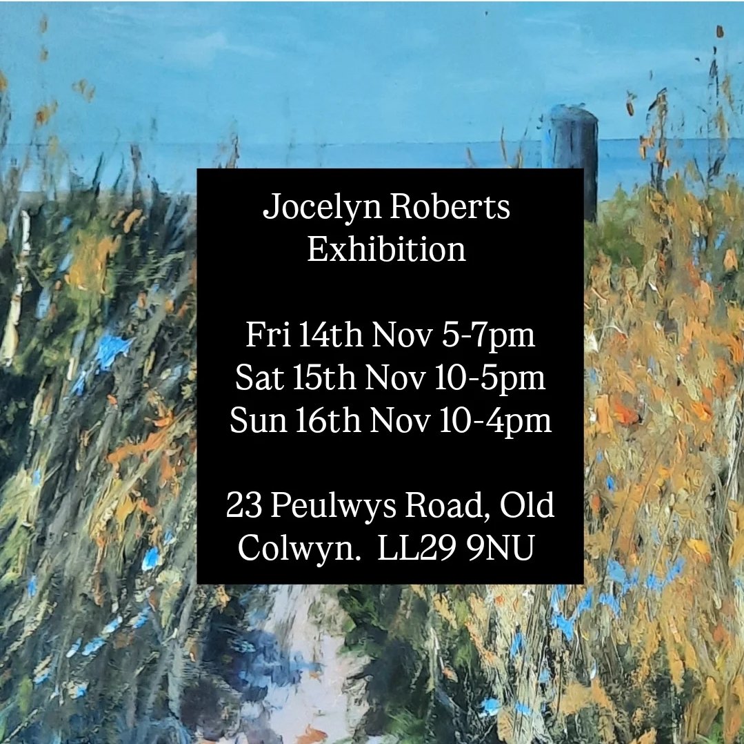 Join me at home for this year's pop up exhibition. Relax with a coffee and enjoy my latest paintings. #welshart