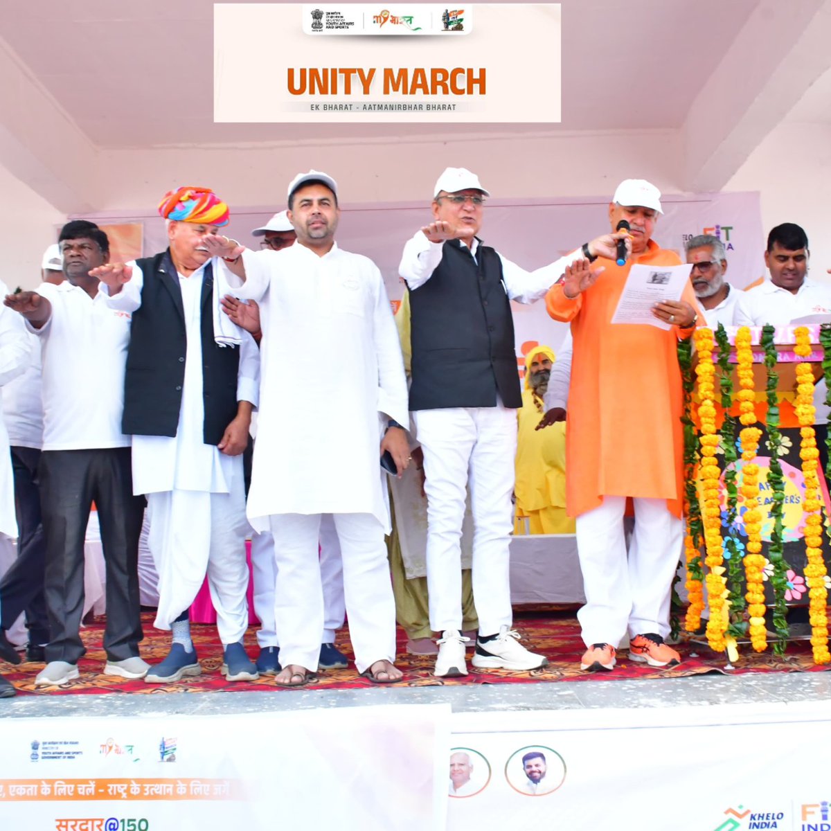 NMahendragarh's tweet image. The Ministry of Youth Affairs and Sports, Government of India, and the District Administration Mahendragarh jointly organized the nationwide Sardar 150 Unity March to commemorate the 150th birth anniversary of the Iron Man.

#Sardar150UnityMarch
#SardarVallabhbhaiPatel