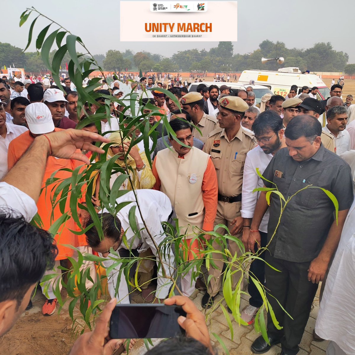 NMahendragarh's tweet image. The Ministry of Youth Affairs and Sports, Government of India, and the District Administration Mahendragarh jointly organized the nationwide Sardar 150 Unity March to commemorate the 150th birth anniversary of the Iron Man.

#Sardar150UnityMarch
#SardarVallabhbhaiPatel