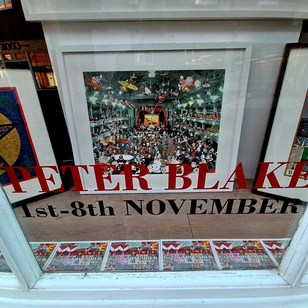 Spotted this #SirPeterBlake <a href="/BeanoOfficial/">Beano</a> #print in #Godalming - nice reminder of a very enjoyable project to be involved in &amp; what a lovely chap Sir Peter is.
<a href="/theweygallery/">The Wey Gallery Hub</a> #artprints
