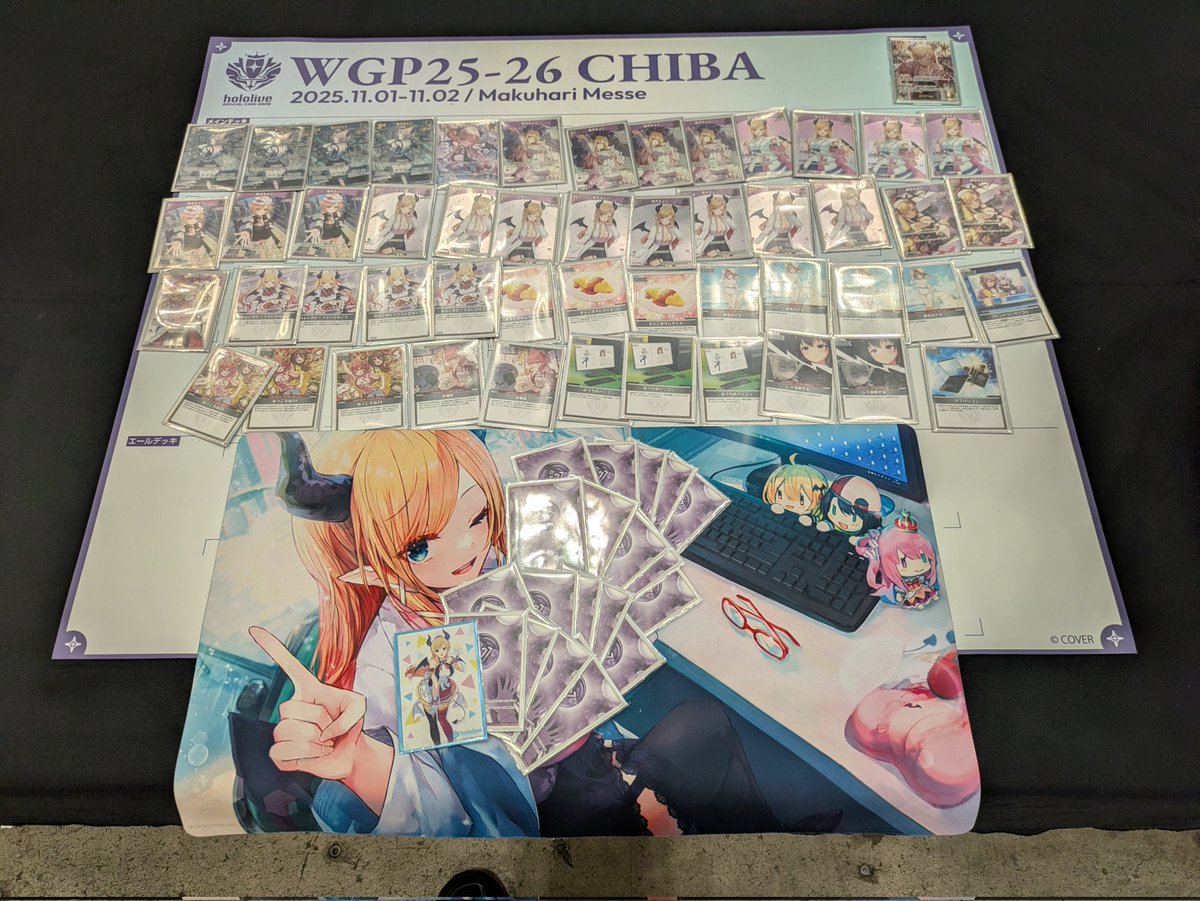 llnoDM's tweet image. ホロカWGP25-26 
Bブロック決勝ラウンドベスト8でした!
1年前から大型で使いたかった推しデッキでここまで行けて嬉しい反面優勝したかった悔しさも残りました。
ちょこ先に届け!!
#しょこらーと 
#ホロカ 
#ホロライブカード 
#ホロライブ