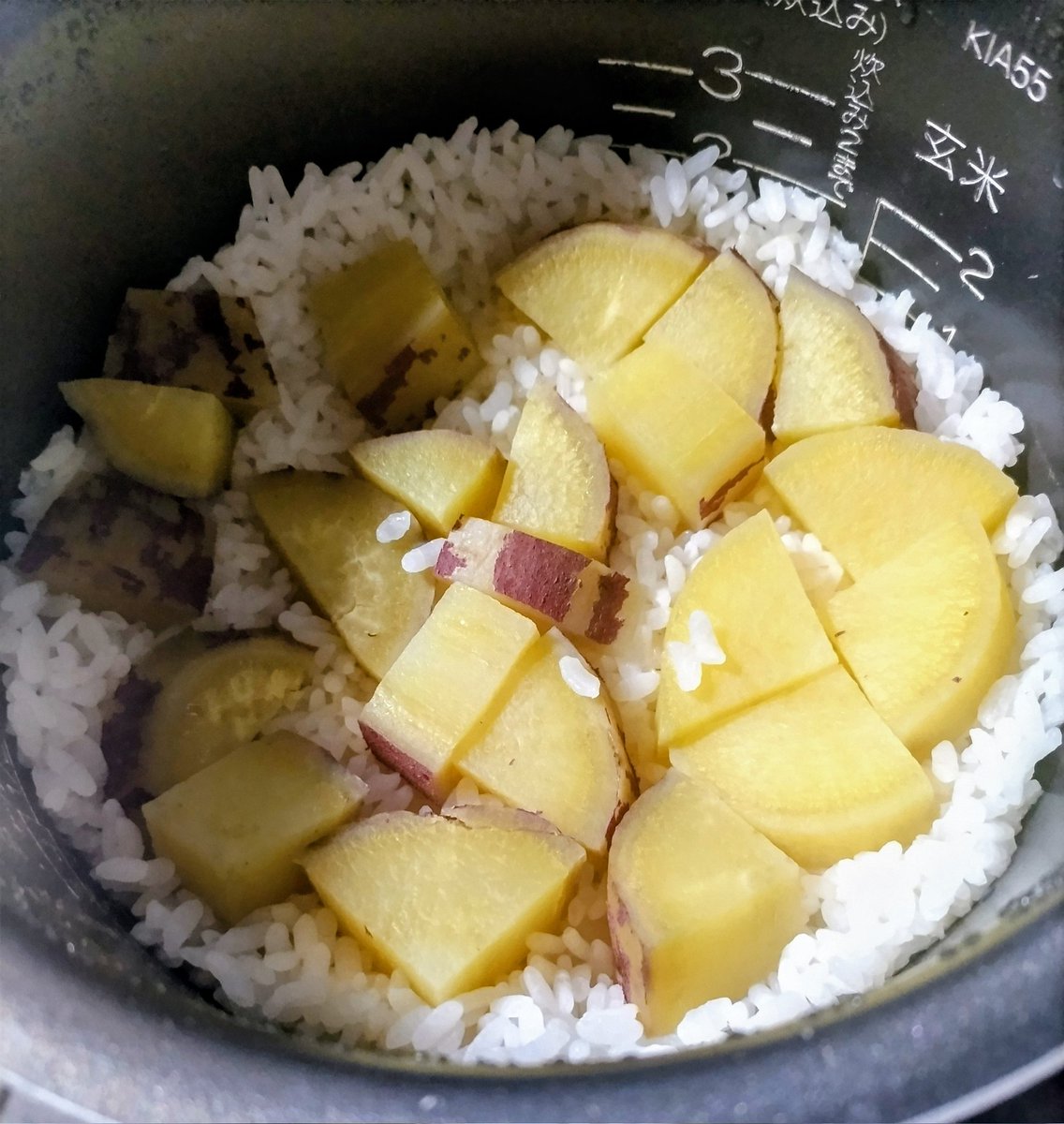 zakinishizuko's tweet image. 毎年、仕事場の人が家族で芋掘り行った後にお裾分けしてくれる。てことで今年もサツマイモご飯🍚🍠✨️☺️

奥のは、🍆とがんもの炊いたん
#秋の味覚 #さつまいも #健康的な食事 #和食