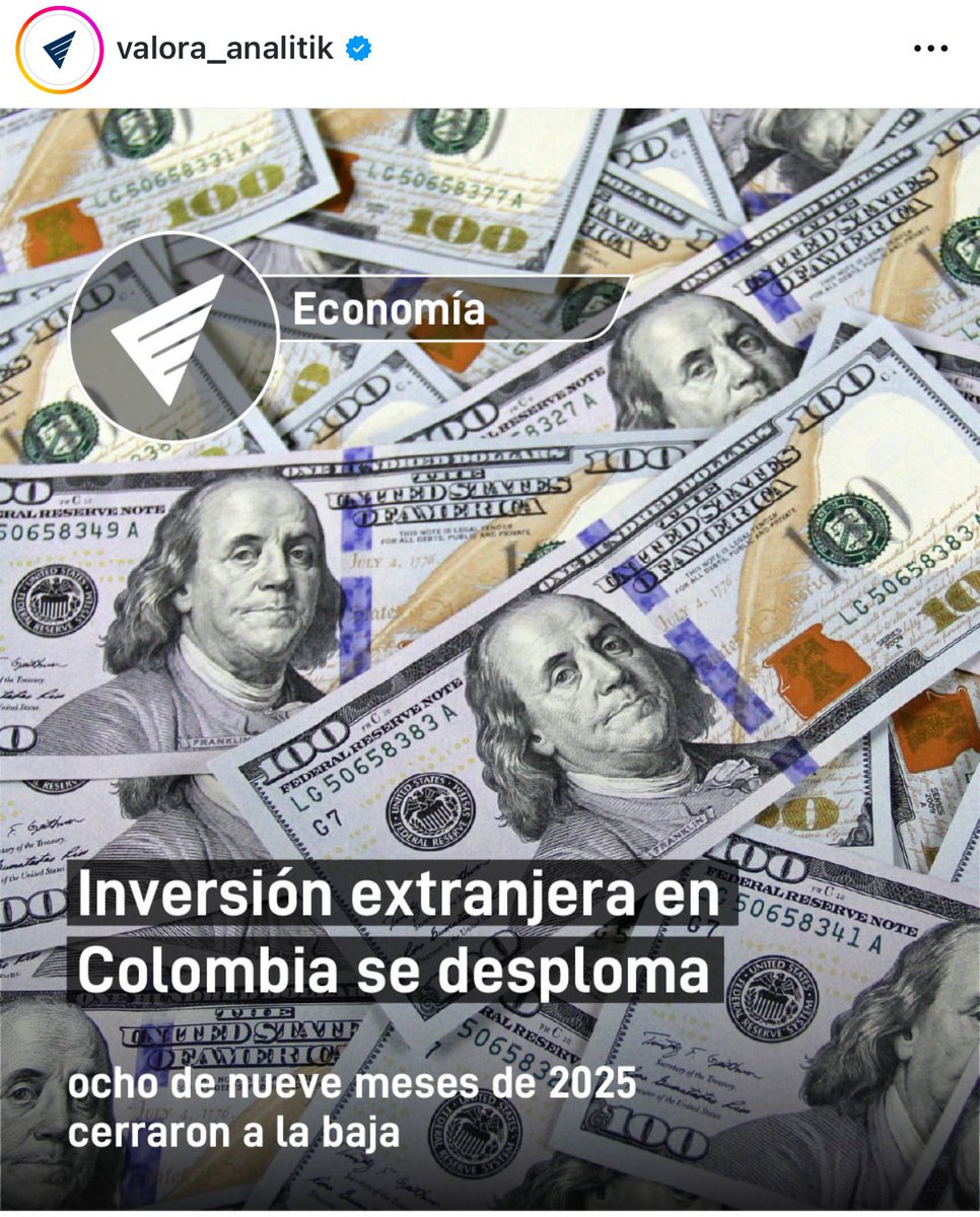 jorgetorresra's tweet image. La caída de la inversión extranjera directa en Colombia 🇨🇴 —8 de 9 meses del 2025 a la baja— no es un fenómeno aislado; es el reflejo de un entorno con incertidumbre regulatoria, inseguridad jurídica, señales contradictorias a los mercados y debilitamiento de la confianza…