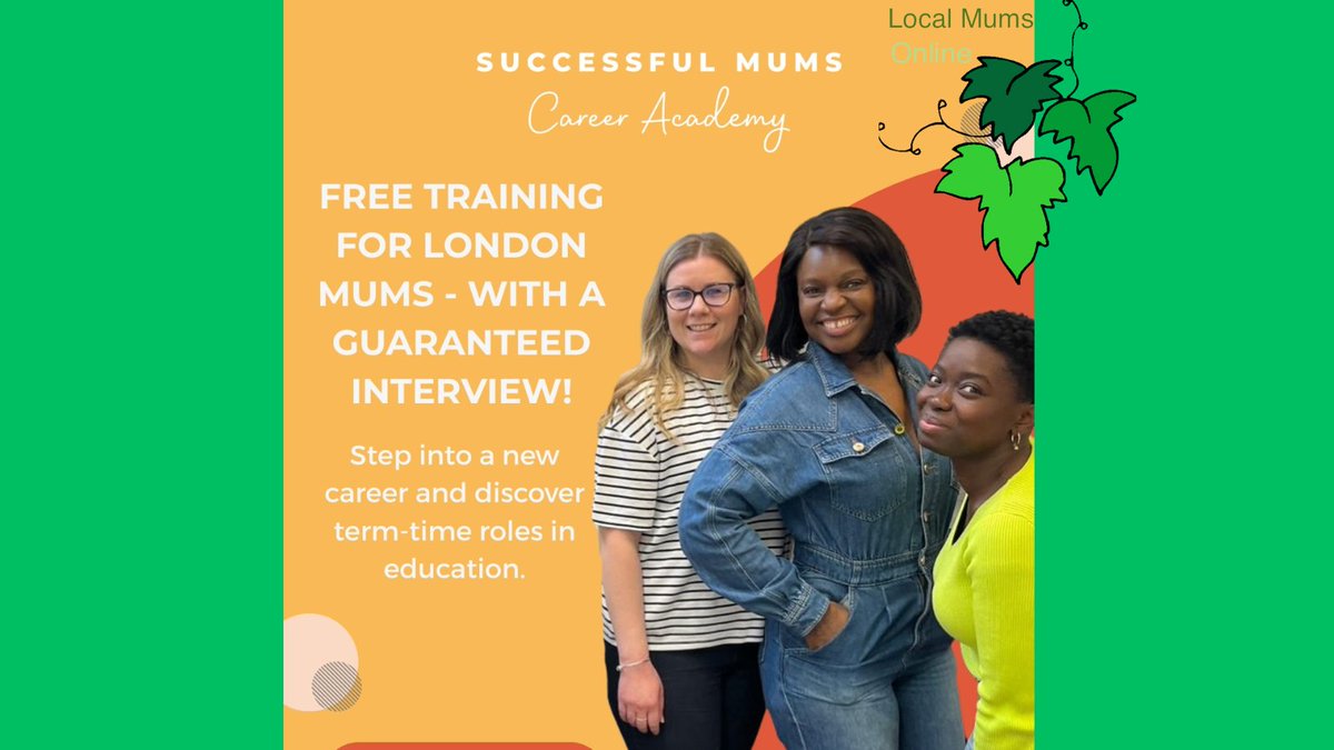 🚨New fully-funded back-to-work programme for #LocalMums! 🎉<a href="/SuccessfulMum/">Successful Mums Career Academy</a> Career Academy has 60 FREE places for new programme to help Local Mums find family-friendly jobs 💐Free training, guaranteed interviews. Details and sign up here👉 tinyurl.com/mpmk7565 #localmumsonline