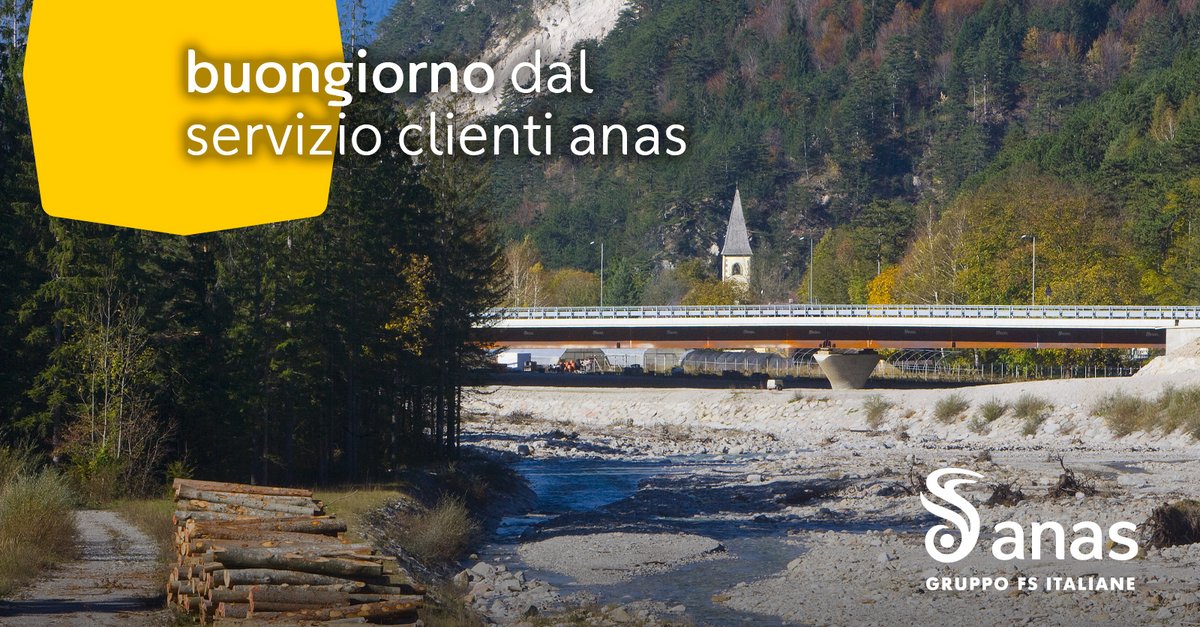 Buongiorno dal Team #Anas! Per emergenze chiama il numero verde 📞800 841 148 🌞

#3novembre #Anas