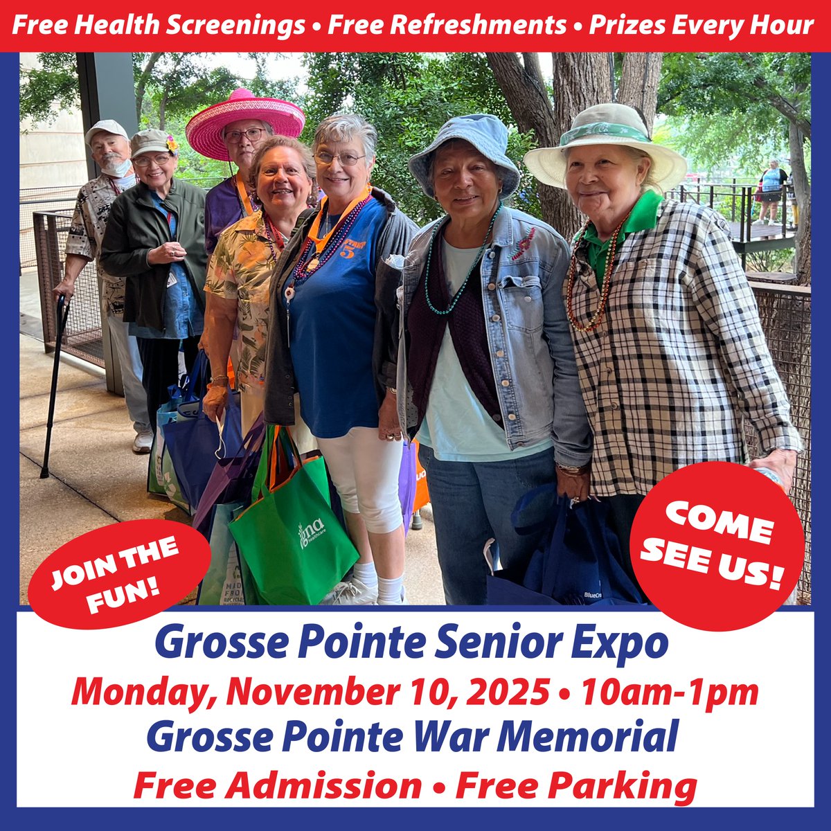 We’re excited to be part of the Grosse Pointe Senior Expo! 🎉
🗓️ Monday, Nov. 10 | 10am–1pm
📍 Grosse Pointe War Memorial

Free health screenings, prizes, and fun! Stop by the Atlas Home Improvement booth to say hello. 💙

👉 Tap to learn more: bit.ly/3L0MnRt