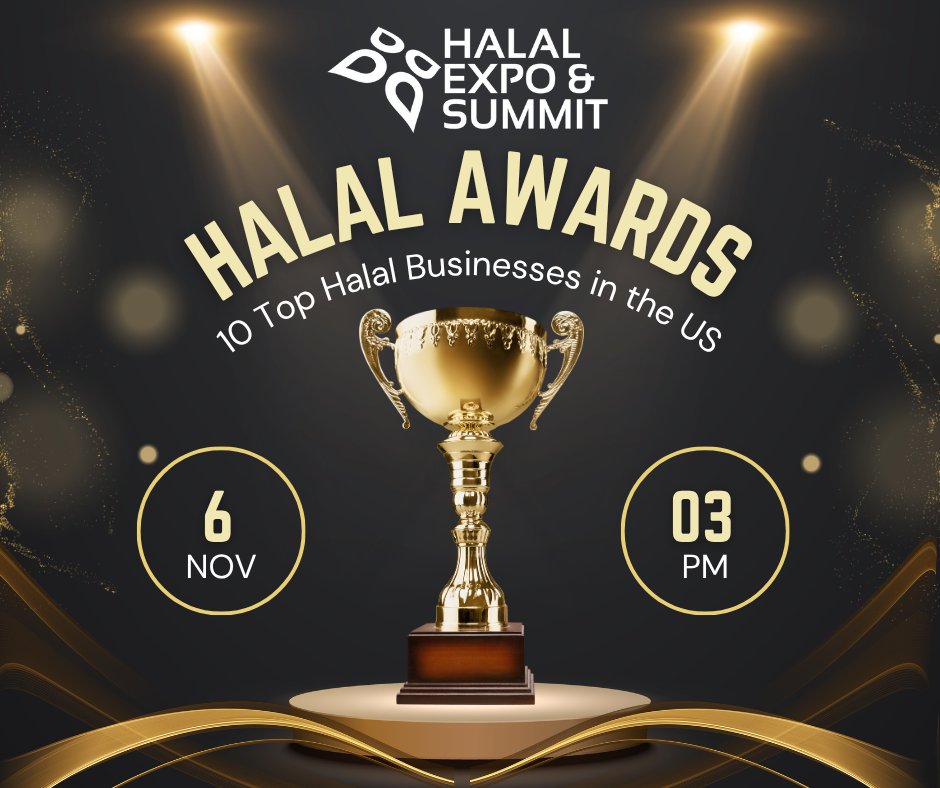 The moment we’ve all been waiting for is almost here… 
Who will take home this year’s Halal Industry Awards?
Join us on November 6, 2025, at 3:00 PM when we reveal the outstanding businesses, innovators, and leaders shaping the future of the halal industry in the US!