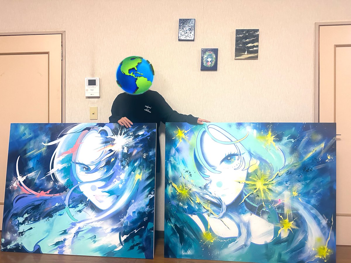 久しぶりに大きなサイズ2枚描けました！
あと2枚あるけどとりあえず区切りです。