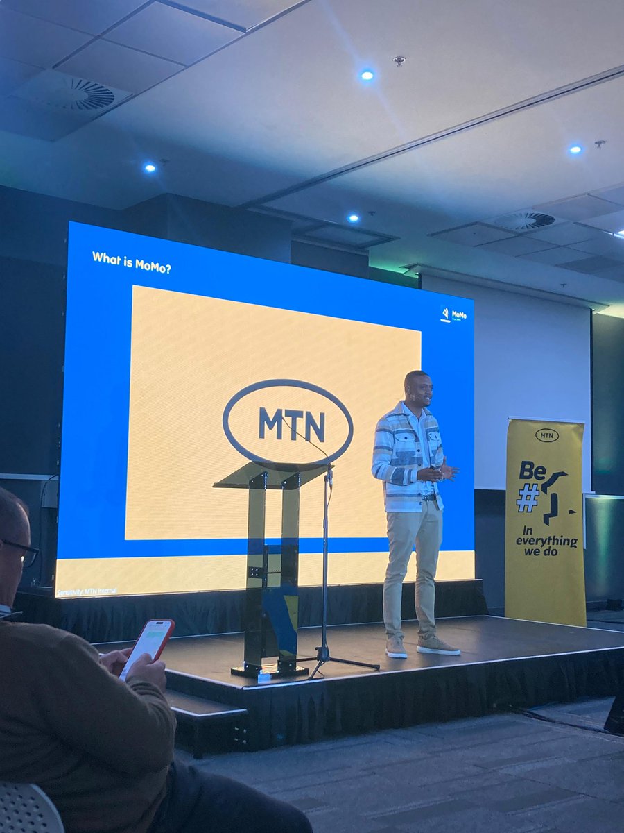 david_mogole's tweet photo. This year I had the honour and Privilege to be the MC for the MTN Business Brilliance session with Fintech. 
A building block towards unlocking my greatest self. https://t.co/5VnTL0eTKS