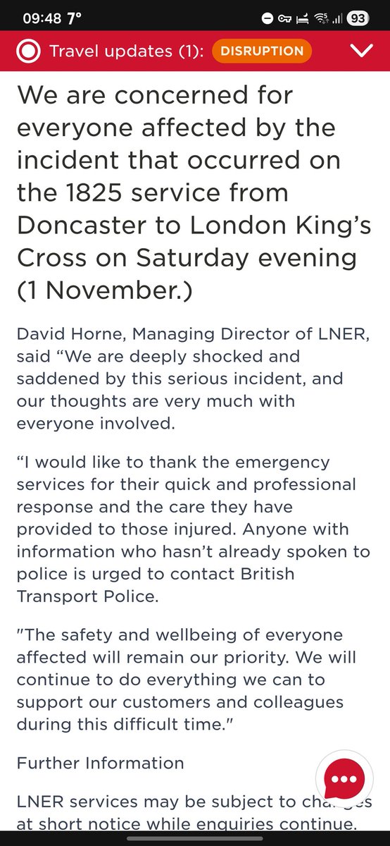 LittleTed84's tweet photo. @ElGringo789 @officialprendie @BBCNews @SkyNews Agree...and to keep this muppet who is more concerned about the originating station - see LNER statement https://t.co/LsIFiyd21t