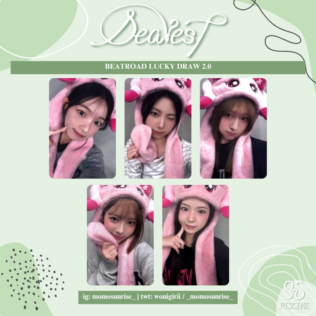 Rescene < Dearest > Beatroad Lucky Draw Event 2 Photocard Template