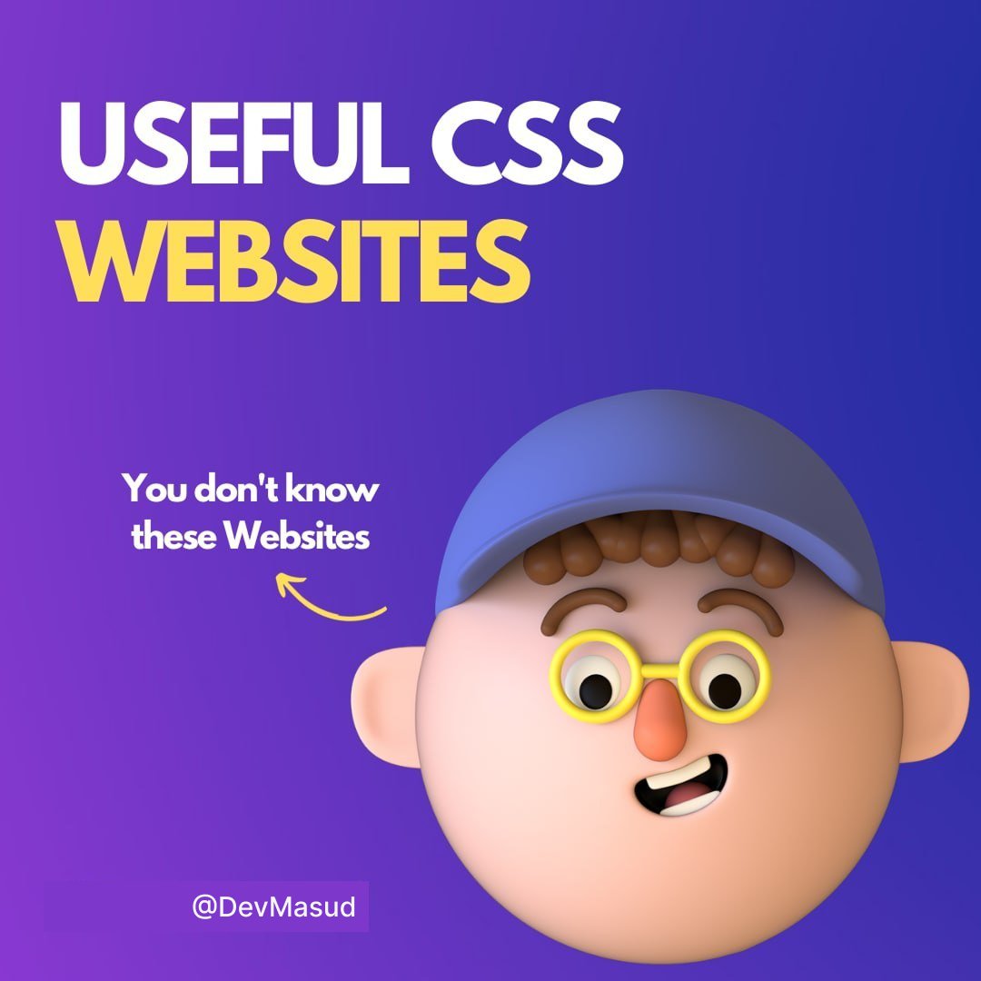 DevMasud's tweet image. 🚀Top 5 CSS Websites
1. Picnicss.com
2. Minimamente.com
3. Cirrus-ui.com
4. Gethalfmoon.com
5. Animate.style
#CSS #WebDevelopment #LearnInPublic