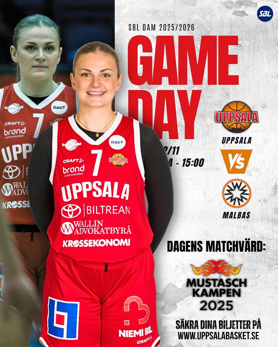 🔥 GAMEDAY - UPPSALA GÅR FÖR ÅTTONDE RAKA SEGERN! 🔥

🏆: SBL dam
🆚: Malbas
🏟: USIF Arena
🕒: 15:00
🎟: secure.tickster.com/sv/wh7utg7j9n5…
💙: Dagens matchvärd: Mustaschkampen

Foto: August Baseline / Dan Pettersson #UppsalaBasket