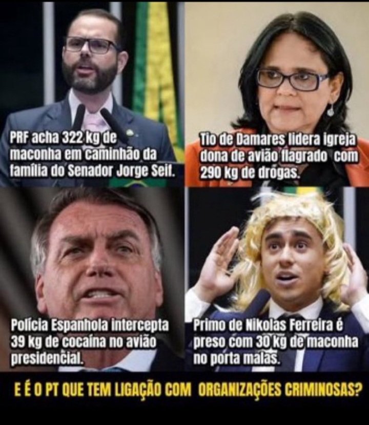 PL: partido dos traficantes.
Jair Bolsonaro e família estão há mais de três décadas na política do Rio de Janeiro e não aprovaram um projeto de lei para combater o tráfico.