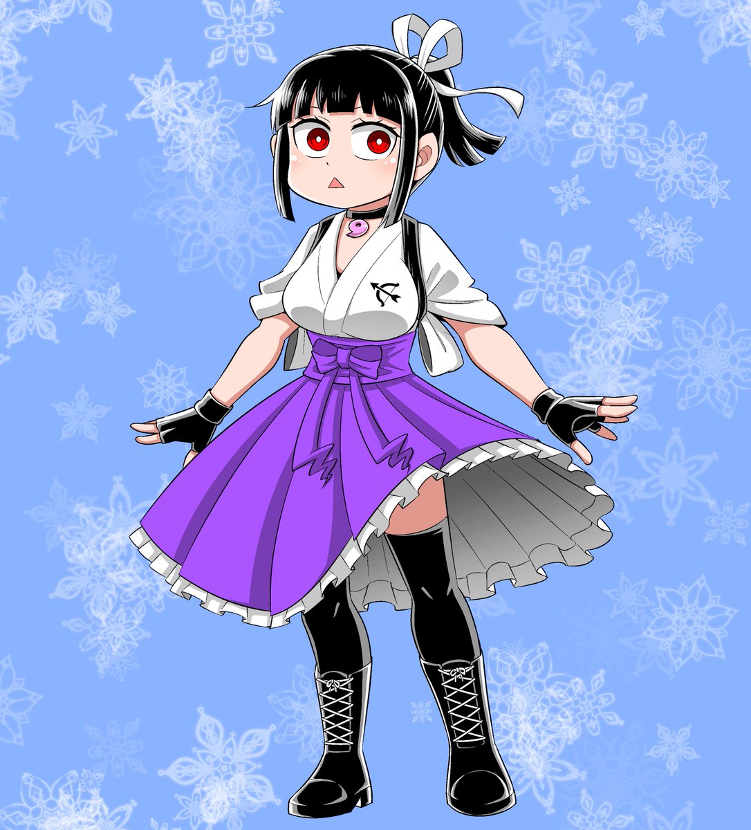 「姫姫コスの巫女ッチ」
前に描いた下描きにペン入れ色付けをしました♪
お納めください🙇‍♂️
あとブラックチャンネルとのゲーマー妖怪コラボ動画が
そろそろマジで100万再生いきそうです！！👇
youtube.com/shorts/dnbivof…

＃コロコロコミック　＃ゲーマーが妖怪退治やってみた
＃ゲーマー妖怪