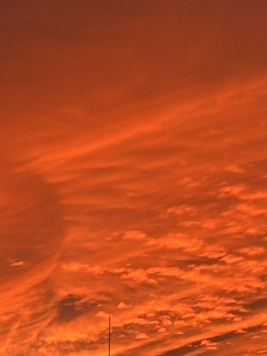 夕方に撮った空模様が不穏すぎて草生えた。
アイビスの火でも起こったんか？