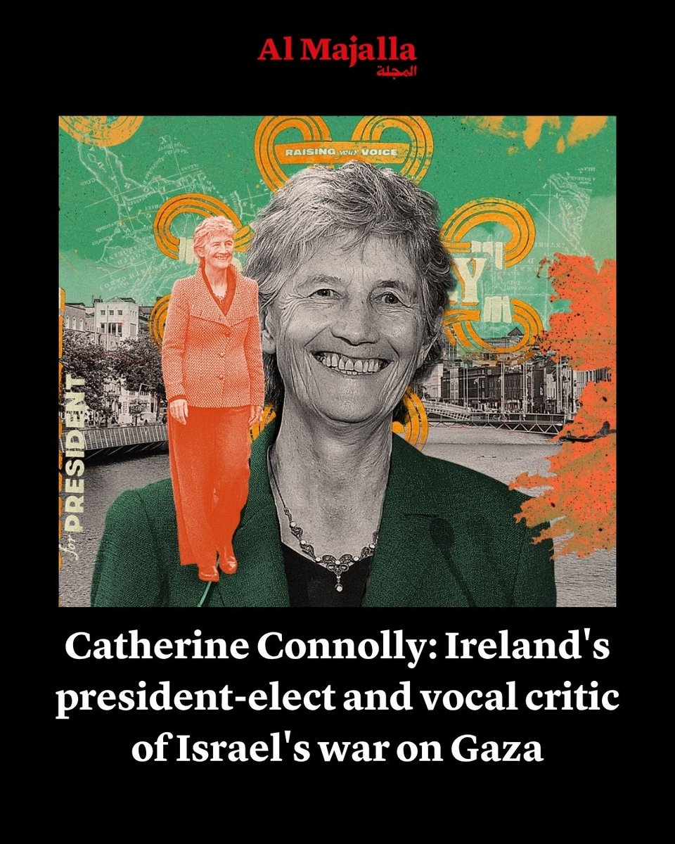 “She challenges all of us to ‘stand up and stop the genocide taking place in our name.’”

✍️ Bryn Haworth profiles #CatherineConnolly, #Ireland’s newly elected president — a left-wing voice unafraid to confront Western powers over #Gaza and #EU militarisation — and asks how her