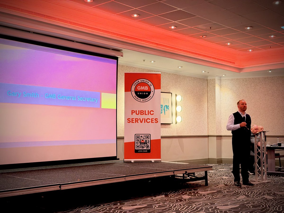 GMB General Secretary Gary Smith addresses the Local Government Sector Event 2025 in Leeds