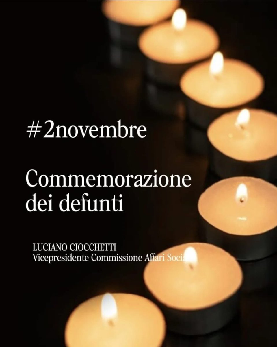 Oggi, 2 novembre, ricordiamo chi non è più tra noi.
Un pensiero, una preghiera, un fiore: piccoli gesti che tengono viva la memoria di chi ci ha amato e ci ha preceduti.

🙏🕯️
#2novembre #CommemorazioneDeiDefunti #Ricordo #Memoria #Famiglia