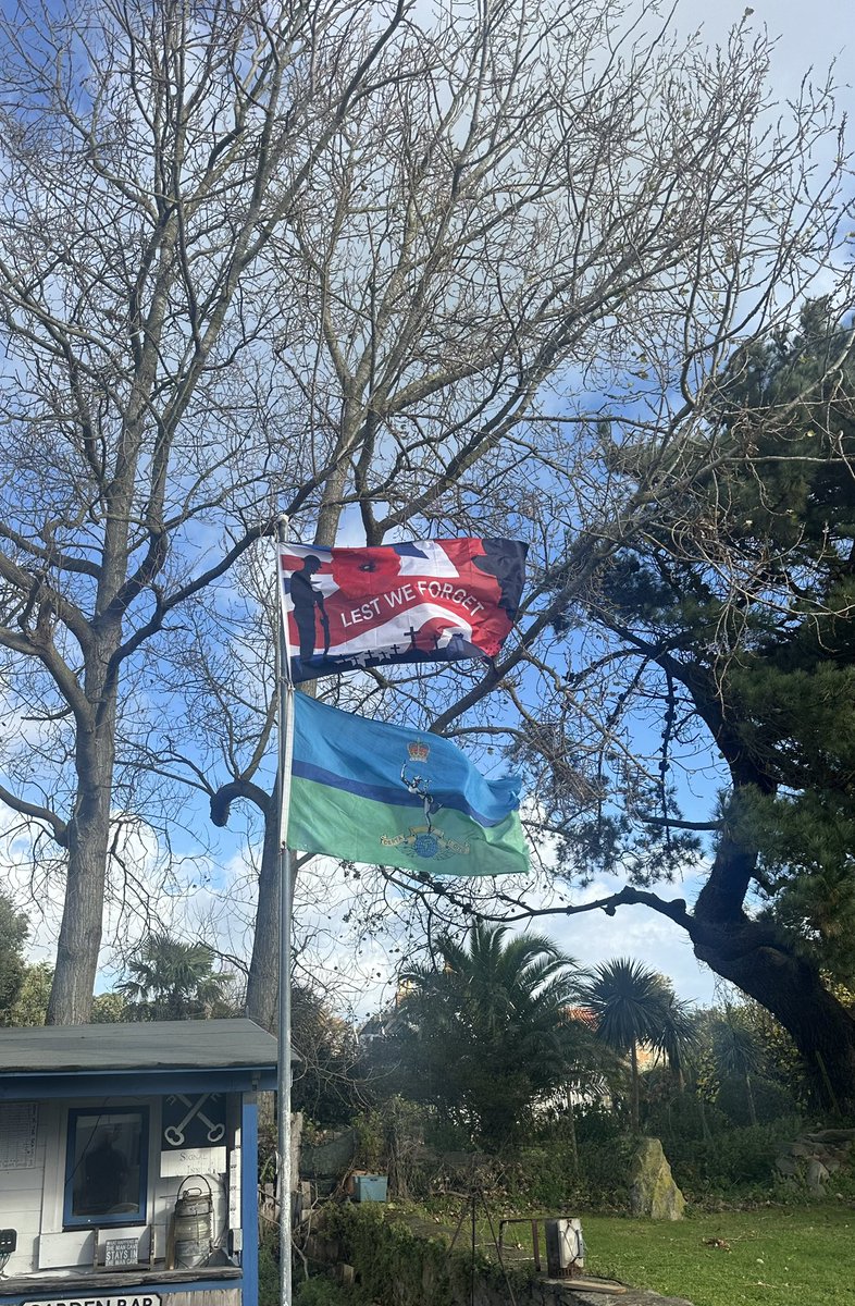 Flags raised for Remembrance Week. #lestweforget #CertaCito