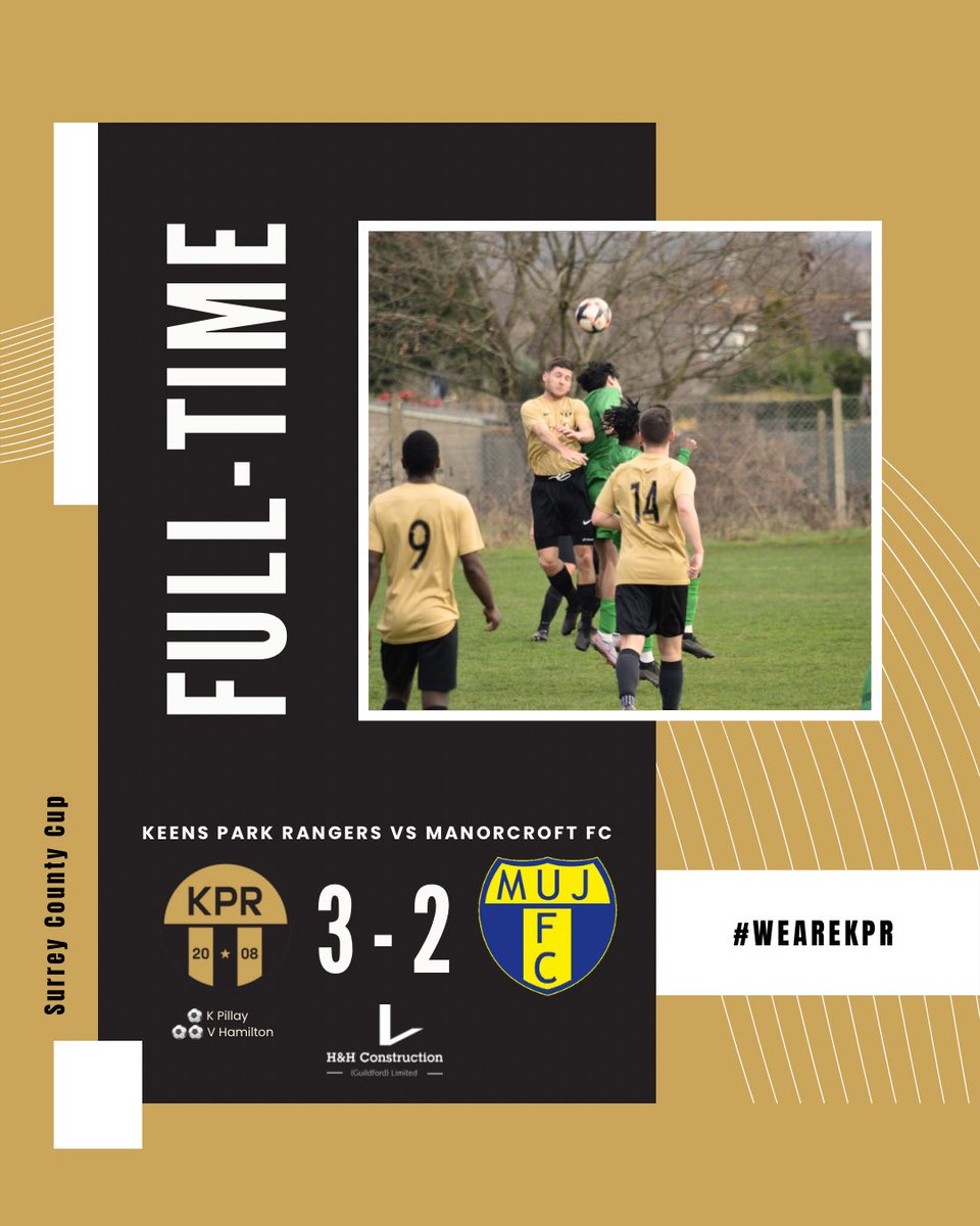 A huge effort from KPR to come out as deserved winners in a proper cup scrap. On to the next round we go. 

#WeAreKPR #surreyfootball
