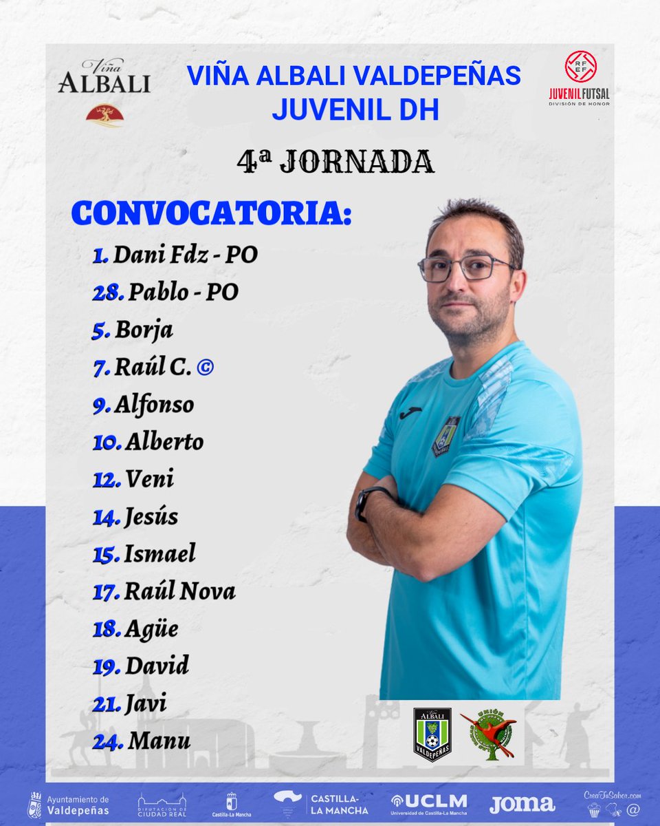 🔵 JUVENIL DH 🔵 

DÍA DE PARTIDO

📋 CONVOCATORIA

🕛 12:00
🏟️ Virgen de la Cabeza
🆚 UD Las Rozas

✅ Al completo