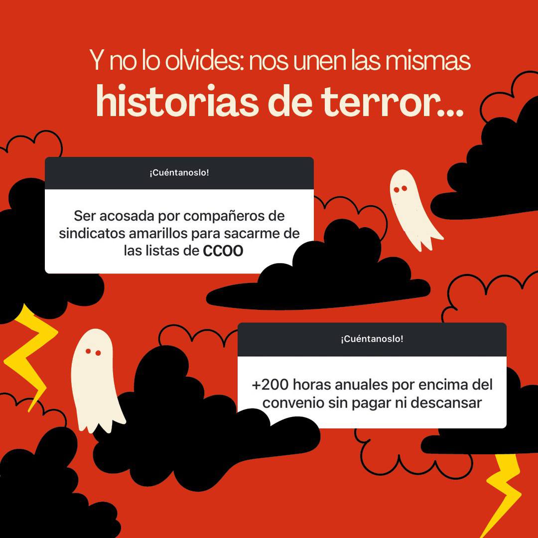 ccoo_indra's tweet image. 🎃En tu centro de trabajo puedes encontrar figuras terroríficas:

🧛‍♂️ Vampiros: &quot;¿No te importa quedarte esta tarde y así lo terminamos?&quot;

😱Da miedo, mucho miedo

✊Tranquil@, juntos y organizad@s, podemos defender y mejorar nuestros derechos

🫵 Afíliate afiliate.ccoo.es/afiliate.htm