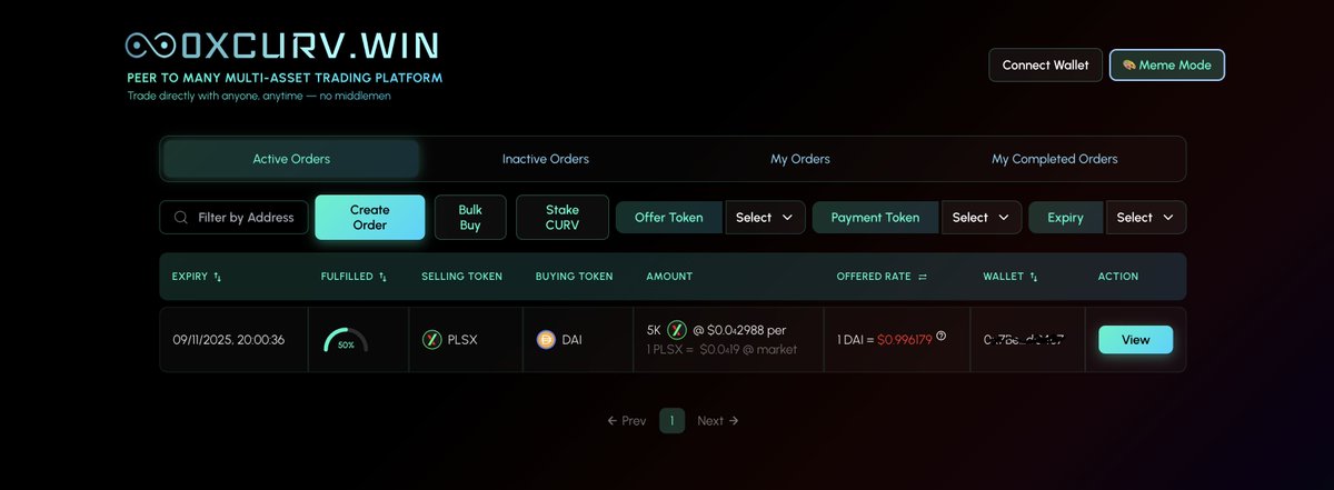 Update on <a href="/0xCurv/">0xCurv.win</a>, Been quiet on X as I have put a ton of hours fine tuning all aspects of the Peer to many trading platform. Sells/buys all working and confirmed on-chain. More testing of the UI/UX but I am getting there. The frontend code is no joke. 
#PulseChain #CURV $PLS