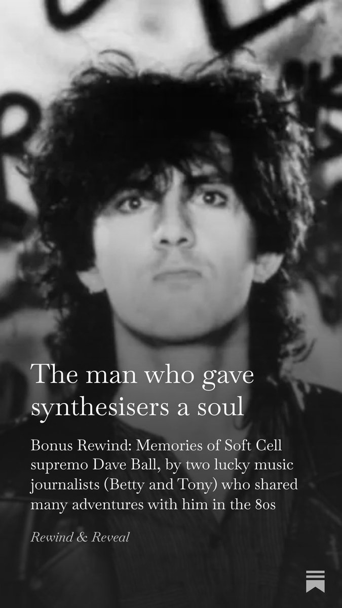 A tribute to Soft Cell supremo Dave Ball, by me and <a href="/MrFetishista/">Tony Mitchell</a> 

open.substack.com/pub/beverleygl…