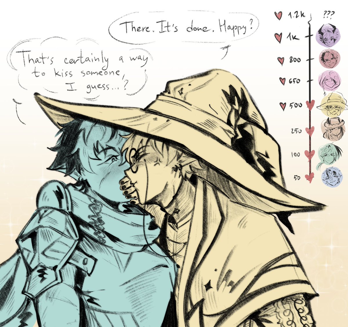 A nerdy kiss 💛💛