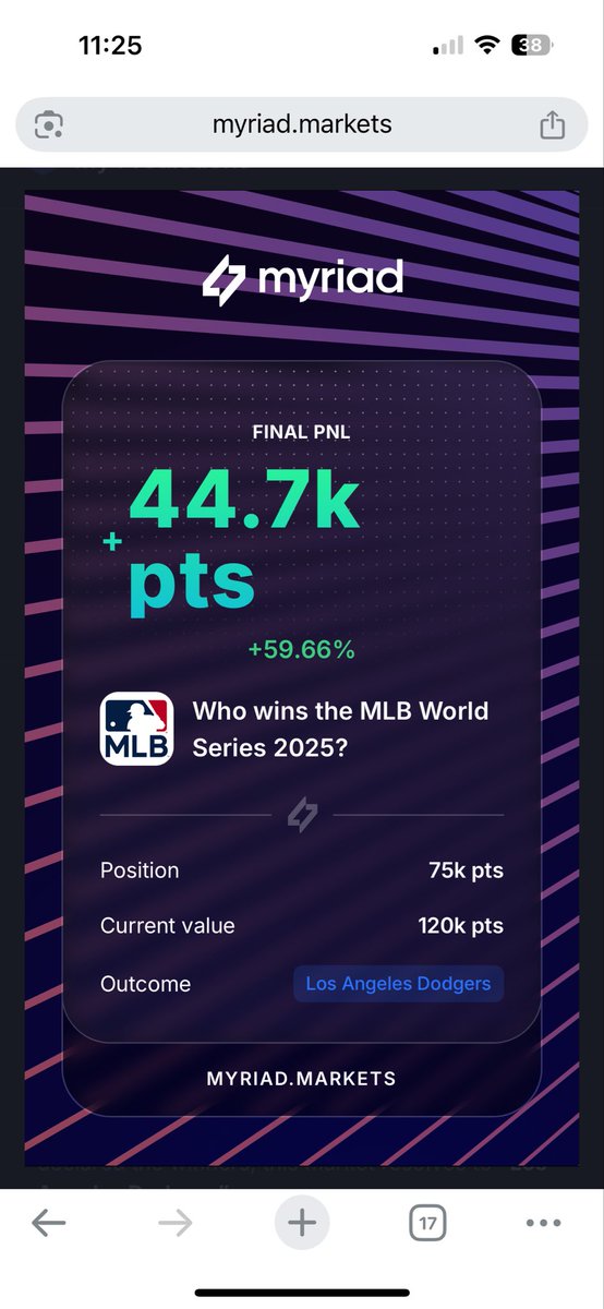 A much better day !! Soon playing with million on <a href="/MyriadMarkets/">MYRIAD</a>