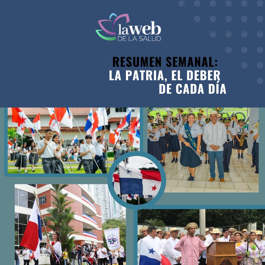 Mes de la Patria, el deber de cada día: mes que se prolonga en el hacer cotidiano de una comunidad médica, científica, de tecnología e innovación 
<a href="/UNIVERSIDAD_PMA/">Universidad dePanamá</a> <a href="/eflorescastro/">Eduardo Flores C.</a> <a href="/UTPInvestiga/">UTPInvestigación</a> <a href="/utppanama/">UTP Panamá</a> <a href="/angela_lagunac/">Dra. Ángela Laguna Caicedo</a> <a href="/senacyt/">Senacyt Panamá</a> <a href="/EOrtegaBarria/">Eduardo Ortega-Barria</a> 
lawebdelasalud.com/resumen-semana…