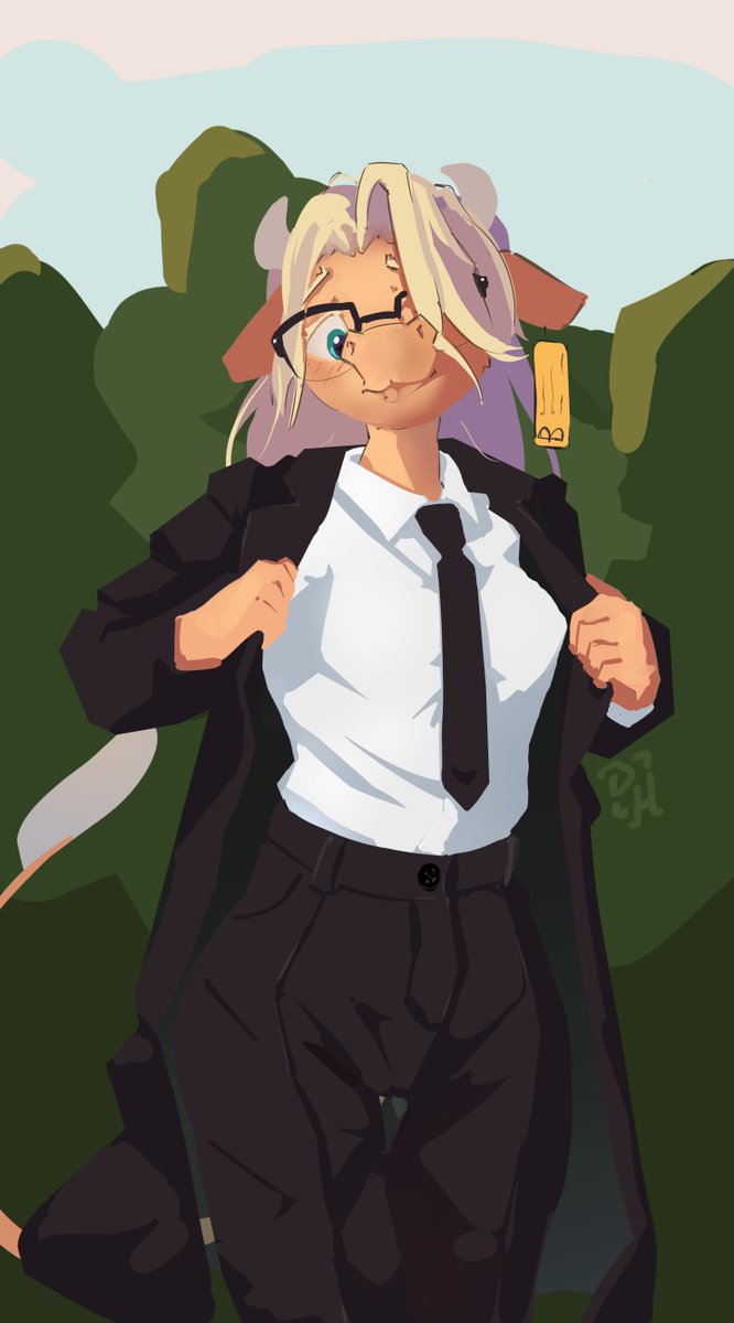 Betty doing Makima cosplay