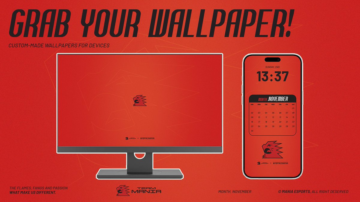 Dear MANIA community! 
We made wallpapers themed with the flames and fangs of MANIA for you to use on your devices. 🔥

You can grab them here for free on high quality:

PC: drive.google.com/file/d/1CGJF-H… 
Phone: drive.google.com/file/d/1YwtNQt…

Each month we'll take care of updating the