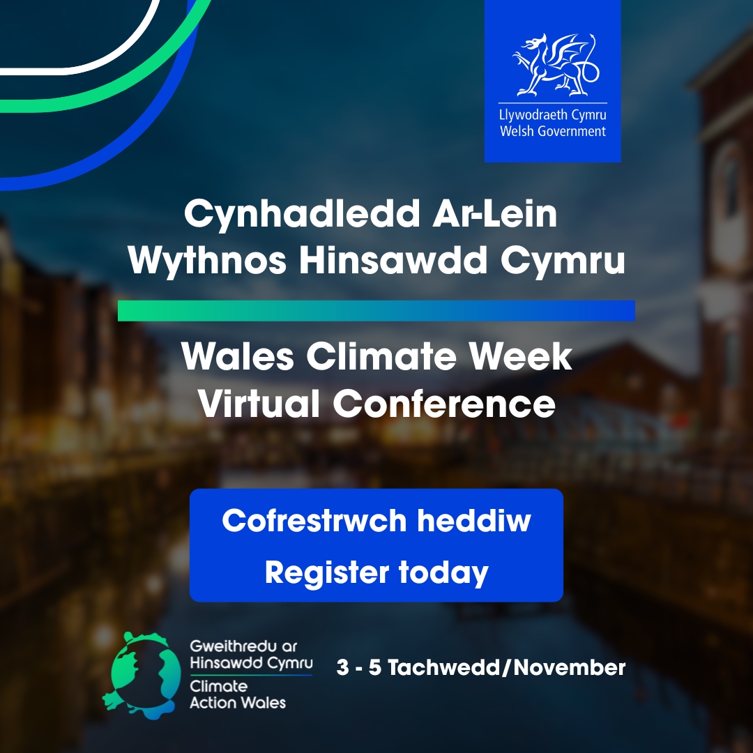 Join the #WalesClimateWeek virtual conference to discover the opportunities linked to tackling climate change.

Chat to our colleagues Pete and Dylan in the exhibition space about how Nest can help reduce your carbon footprint.

airmeet.com/e/5197ea60-92e…