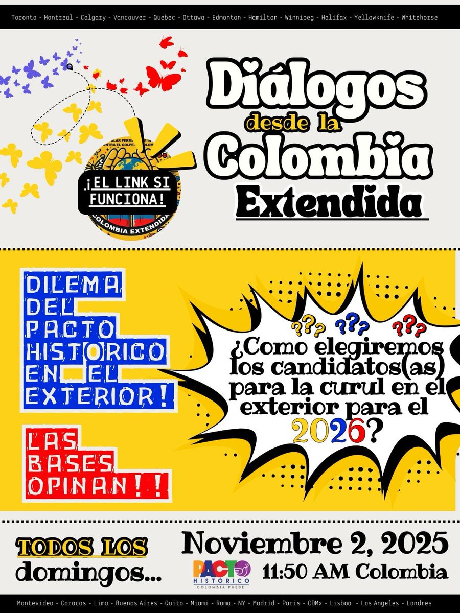 <a href="/maritogil3/">Mario Gil Guzman</a> Colombianxs en el exterior, tu voz cuenta! 📷 2 Noviembre Diálogos de la Colombia Extendida hay un gran DILEMA en el PACTO HISTÓRICO EN EL EXTERIOR! ¿Cómo elegimos la(s) candidat@(s) de la Curul Internacional en la Cámara de Representantes antes del 8 de diciembre?