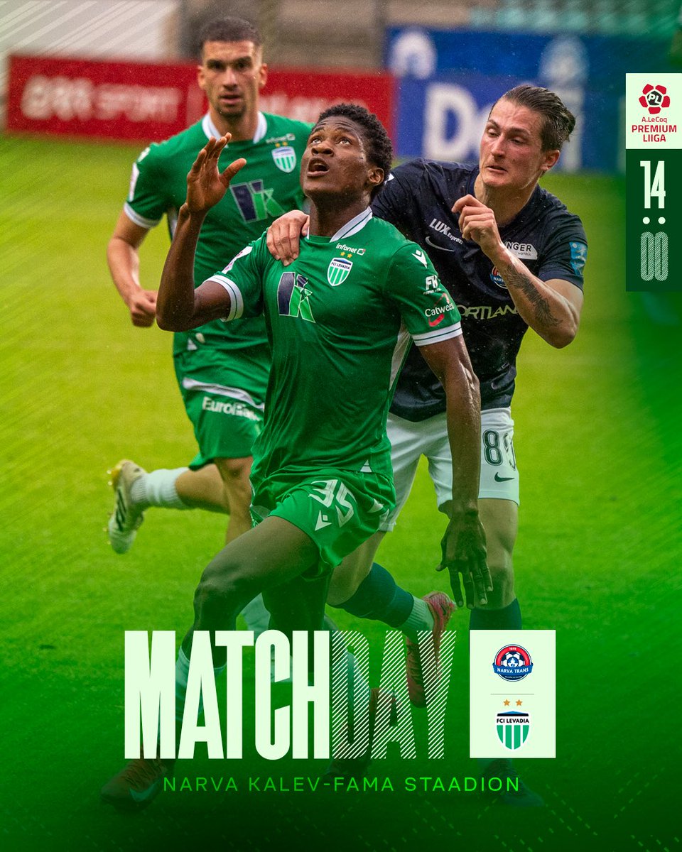 MATCHDAY IN NARVA! 💚
Going after these 3 points at the end of the league!

📺 ETV2

#fcilevadia