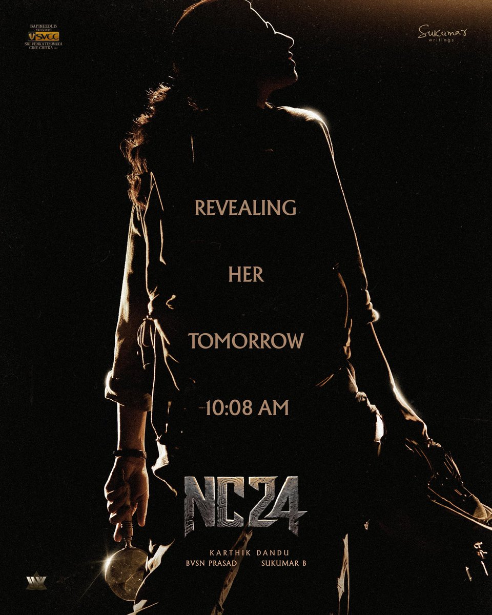 Filmy_Time's tweet image. Every expedition begins with a mystery!

Tomorrow, she becomes one.

10:08 AM 🔎

#NC24 ❤️‍🔥❤️‍🔥❤️‍🔥

Yuvasamrat @chay_akkineni @Meenakshiioffl @karthikdandu86 #SparshShrivastava @BvsnP @aryasukku #RagulDHerian @AJANEESHB @Srinagendra_Art @NavinNooli @SVCCofficial @SukumarWritings