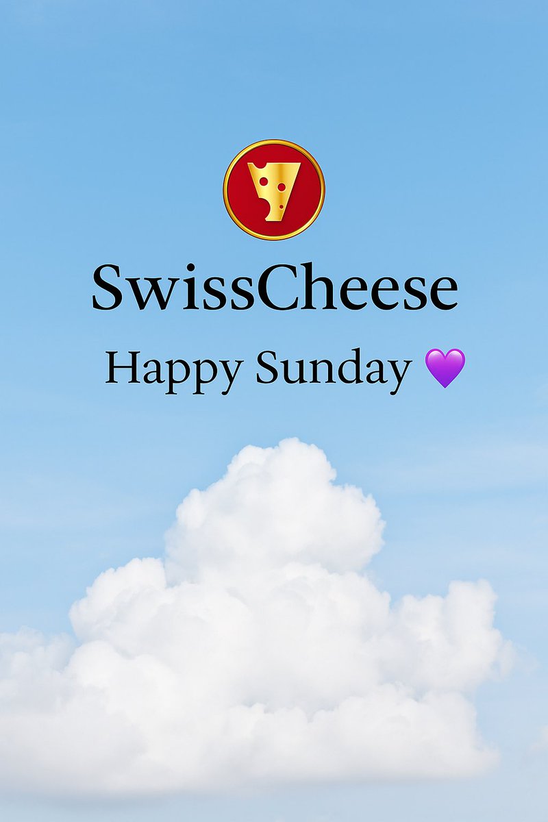 Happy Sunday from SwissCheese 🧀✨
Building the future of decentralized finance — one block at a time.
#SwissCheeseFinance #SWCH #DeFi