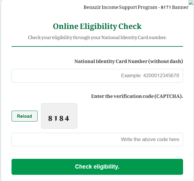 AffiliateEdge72's tweet image. Check your BISP 8171 eligibility online in seconds 💻
No need to visit offices — just enter your CNIC!
Get payment updates &amp;amp; latest BISP news 💰
👉 8171bisupport.blogspot.com
#BISP8171 #EhsaasProgram #BISPOnlineCheck #BenazirIncomeSupportProgram #8171Portal #PakistanUpdates