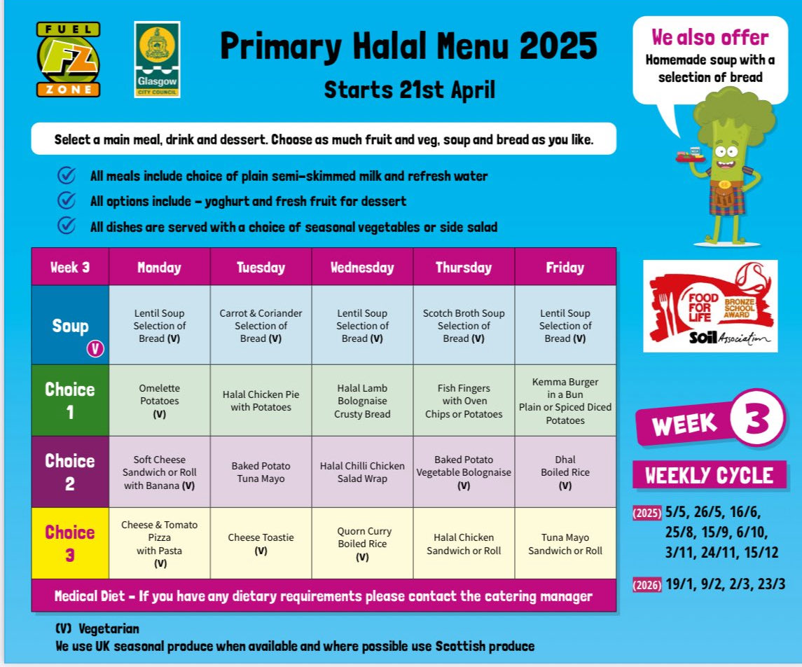 Menus for the week ahead. Please look over with your child and book on Parent Pay. Thank you. ☺️