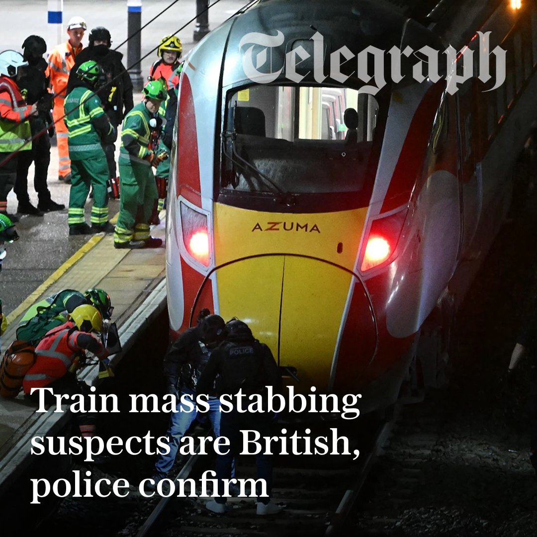 Telegraph's tweet image. 🚨 BREAKING: John Loveless from British Transport Police identified the suspects as a 32-year-old male, a black British national and a 35-year old man, a British national of Caribbean assent.

Follow the latest updates ⬇️
telegraph.co.uk/news/2025/11/0…