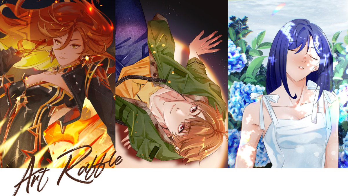 Hello!! I need more samples for my commission, so I'm hosting an Art Raffle!! ₍^ >⩊< ^₎Ⳋ
Total Prize: 
1st: half body (couple)
2nd: full body (single)
3rd: half body (single)
4th: bust up (couple)
How to join:
🌼Rt, Like, Follow &amp; Drop your chara
Ends: 7th Nov
Good Luck!!