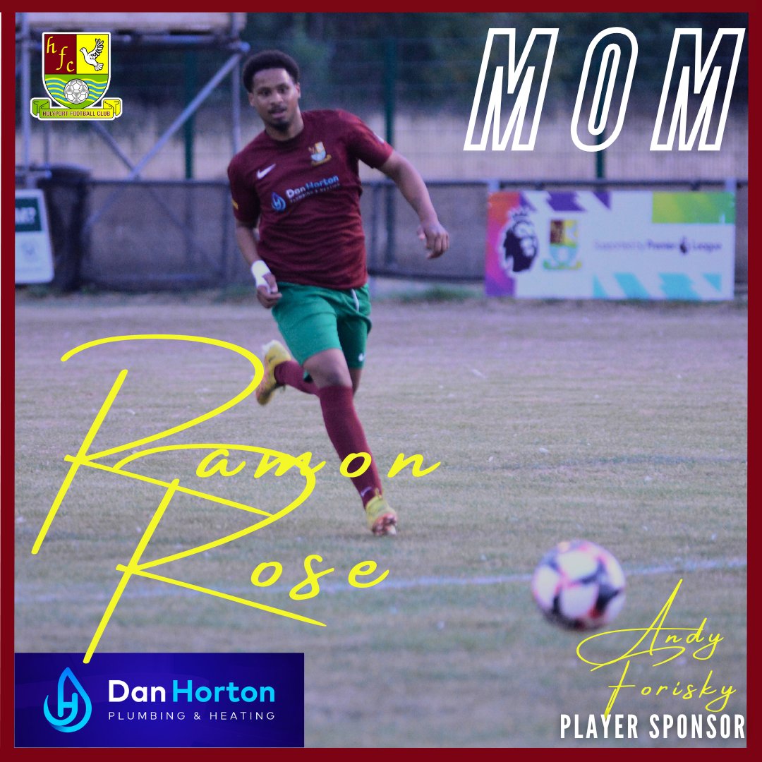 HolyportFC's tweet image. MOM for yesterday's @comcofl match vs @Abutdfc for his ball control and relentless work rate, goes to... 🥁

Midfielder Ramon Rose 🙌🌹

Sponsored by club captain Andy Forisky 👏
Team sponsor: Dan Horton Plumbing &amp;amp; Heating 💚

#HolyportFC #uptheport 🔴🟢