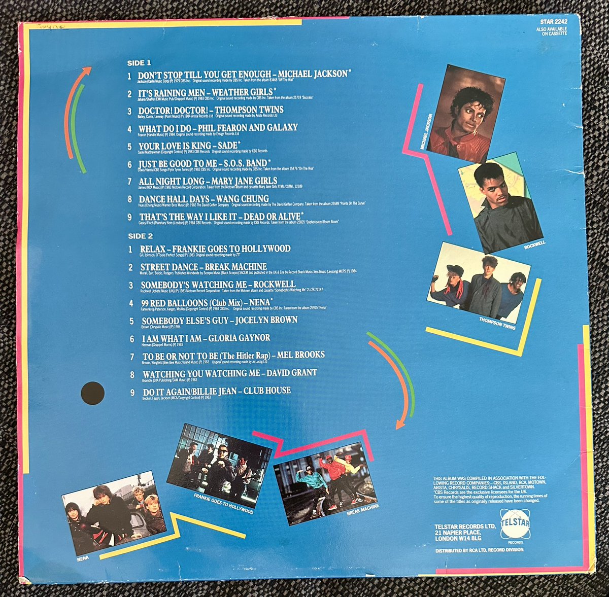 Sunday Morning.
Don’t Stop Dancing.
18 Electric Hits.
1984 Telstar Records.
Not quite living up to its title but a few dance tracks of the year to qualify. Sade’s ‘Your Love Is King’ and ahem Mel Brooks ‘To Be Or Not To Be’ is questionable!
#SundayMorningSoundtrack #DanceAlbum