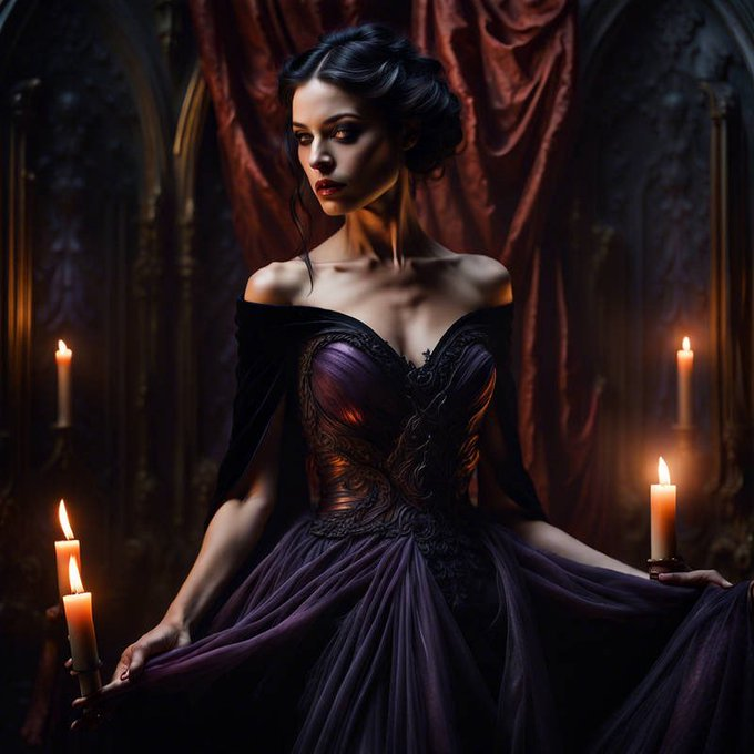 intelchief7's tweet image. ~𝔖𝔴𝔢𝔢𝔱❥𝔇𝔞𝔯𝔨𝔫𝔢𝔰𝔰~

Candlelight touched her like confession. Every shadow wanted to belong to her. She never burned… she taught the flame to behave. #SpeechlessMagik #VelvetSeduction #GothicMuse