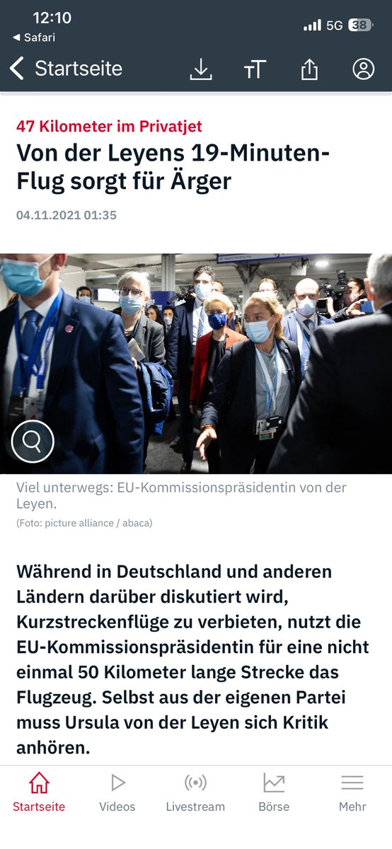 svs1946's tweet photo. Unsäglich, wie „unsere“ Politiker in der Welt herum jetten.
Kerosin. #CO2. Bei denen spielt das keine Rolle.
Die Sekte spricht vom #Flugscham; selbst reisen sie zum Plastikeisessen nach Kalifornien.
#vdL fliegt 47km im Privatjet!
Wasser predigen, Champus „saufen!“
Schämt Euch! https://t.co/t28u3WqcLc